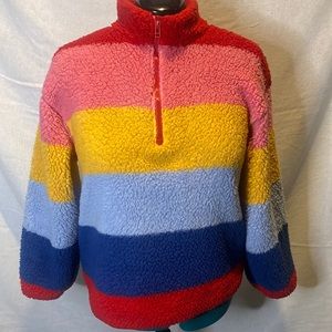 Old Navy Multicolored sherpa quarter zip